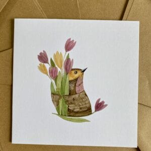 Přání Jarabáček s tulipány