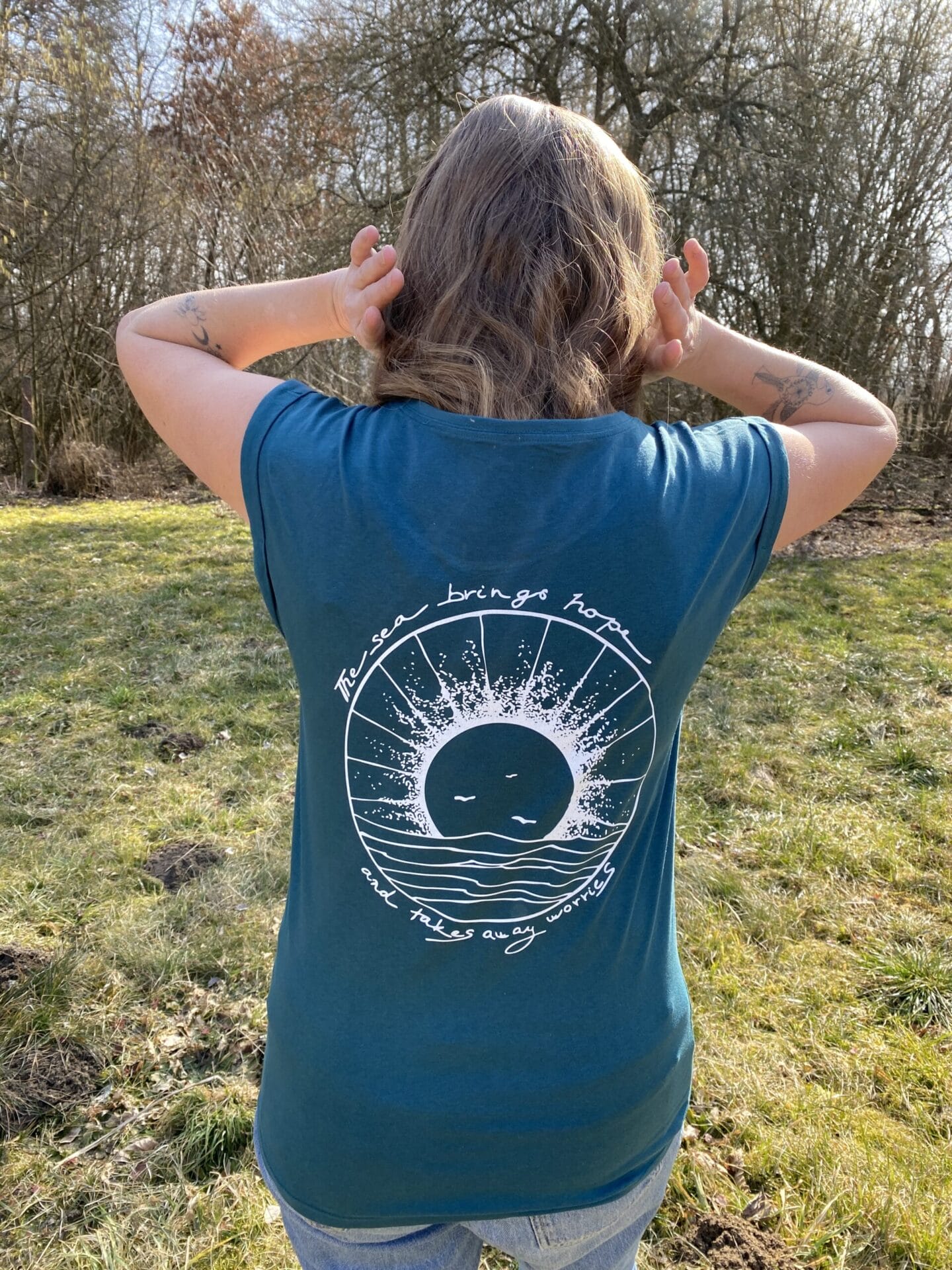 The sea brings hope...dámské tričko, odstín Teal - Obrázek 4