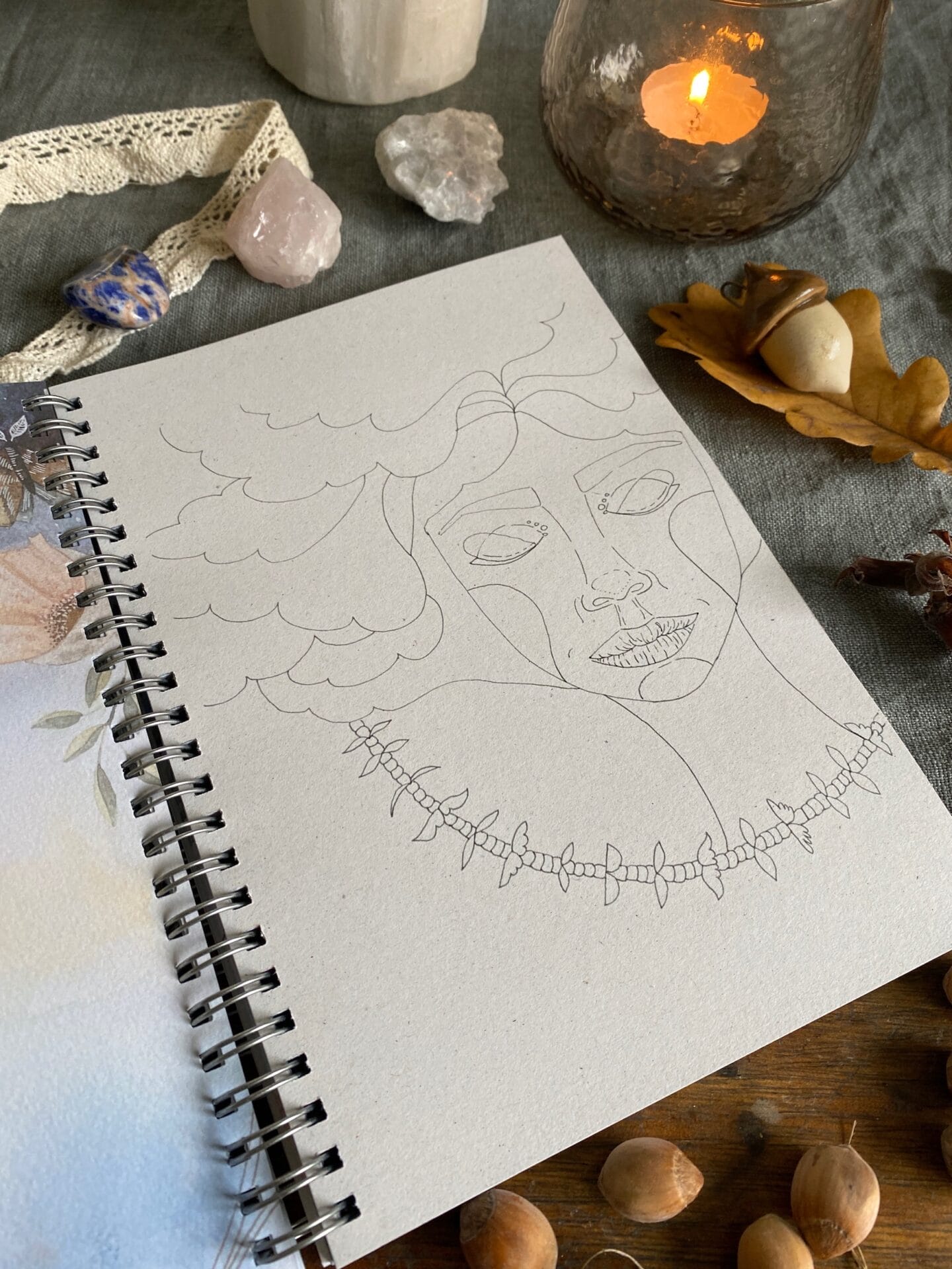 Večerní psaní, ilustrovaný zápisník v kroužkové vazbě - Obrázek 5