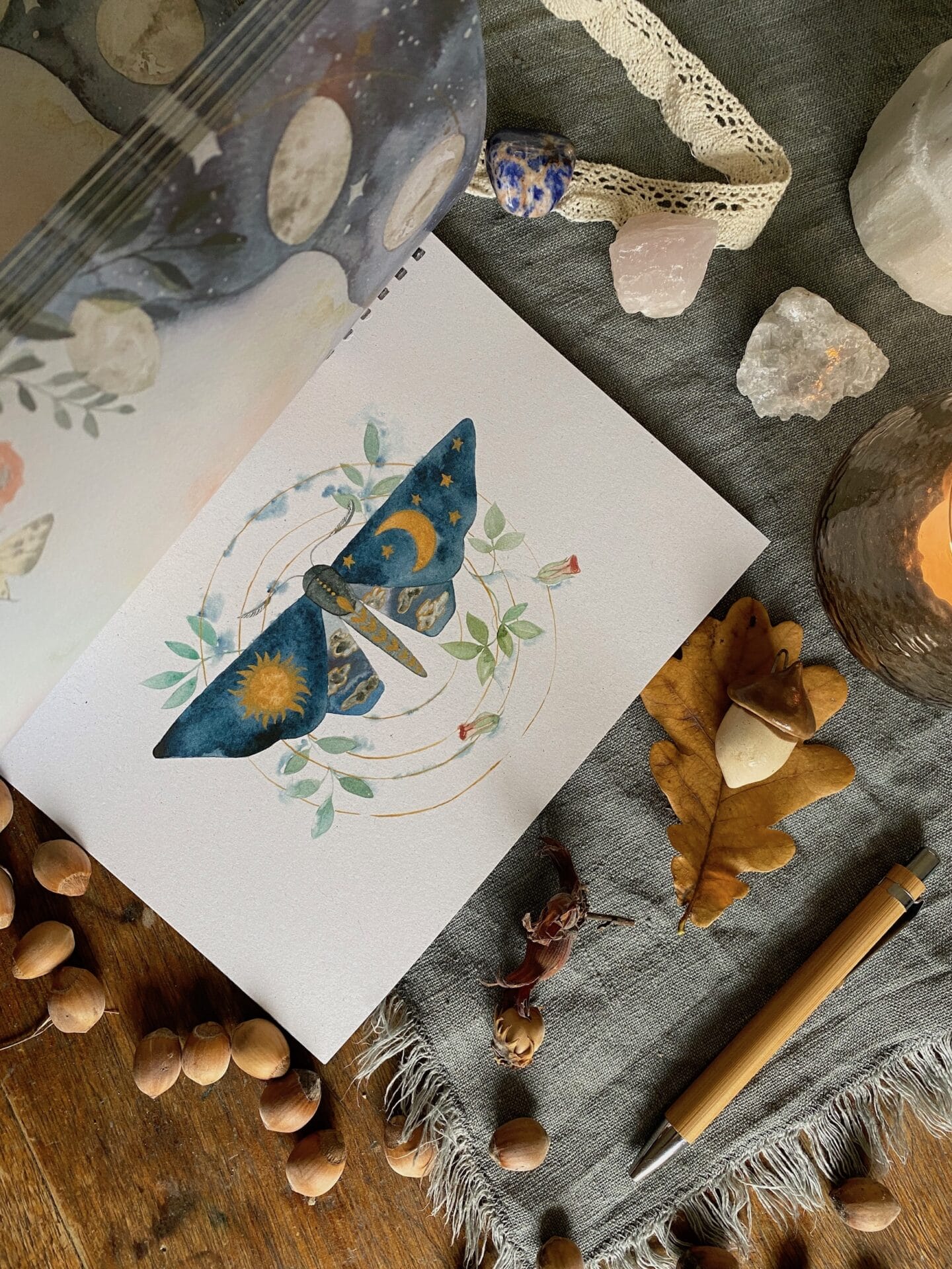 Večerní psaní, ilustrovaný zápisník v kroužkové vazbě - Obrázek 7